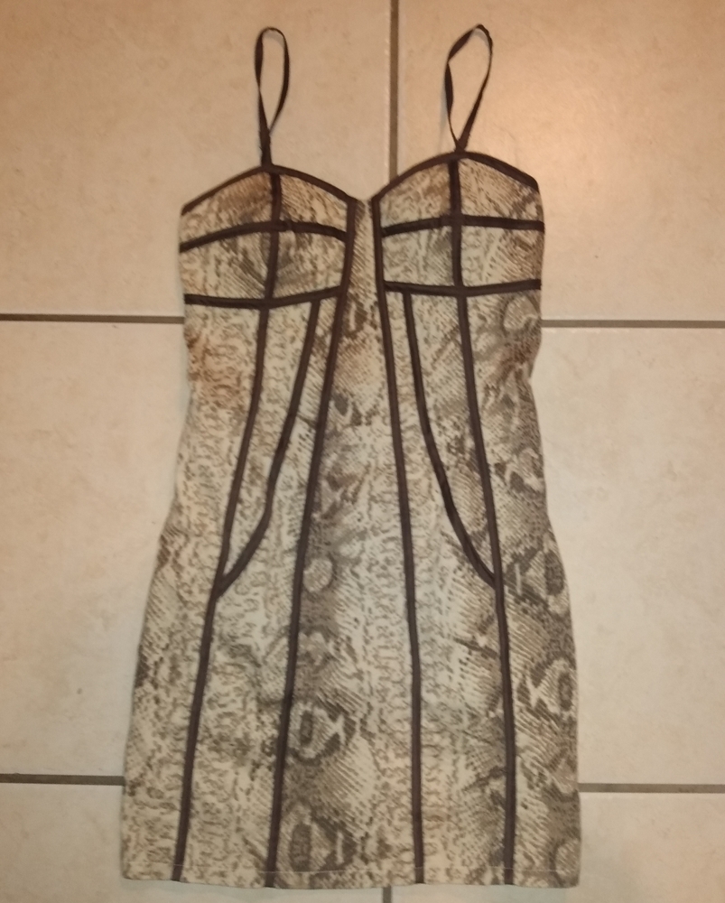 Pripe Snake Skin Bustier Bodycon Sexy Dress - Picture 2 of 12